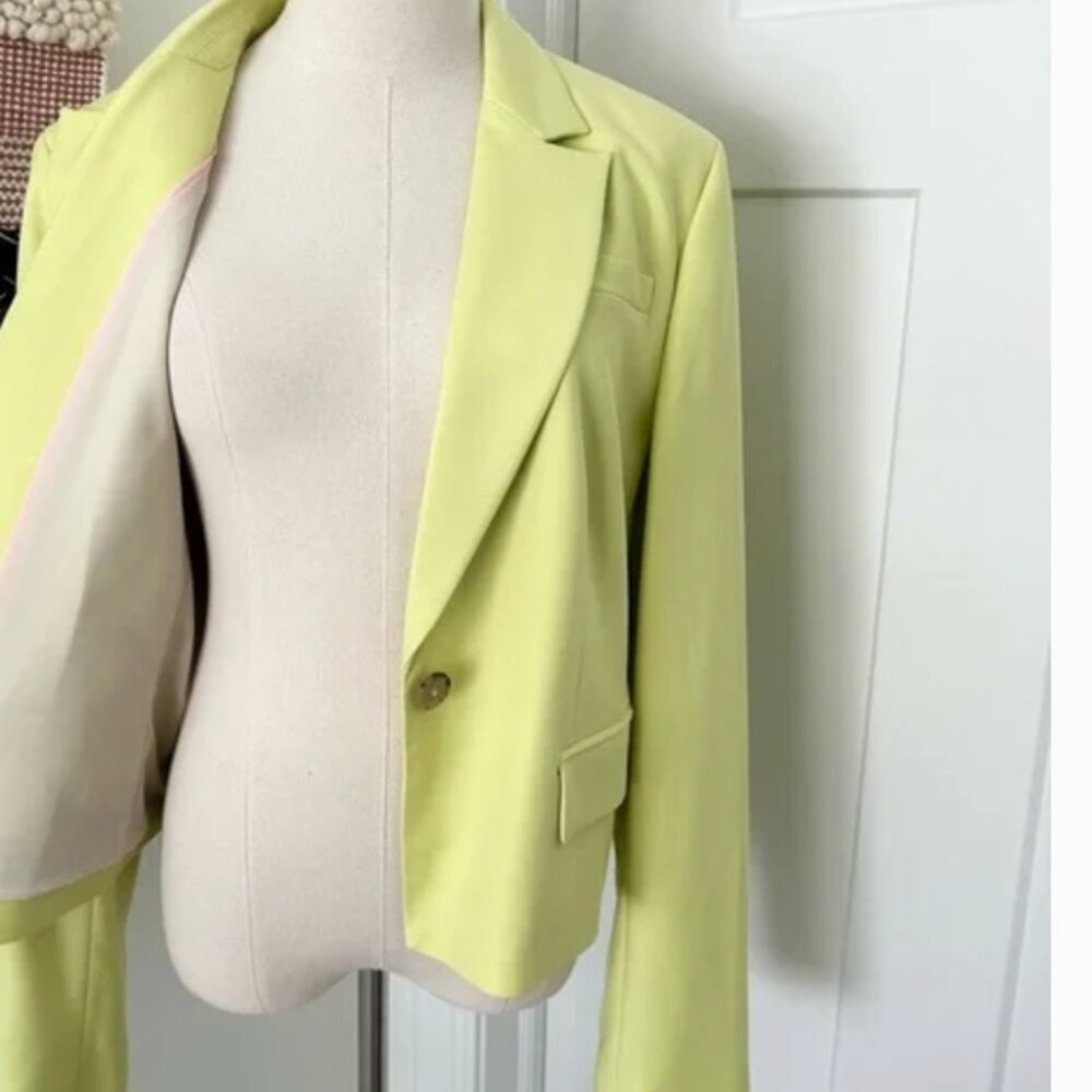 NWT J.Crew Collection Cropped Blazer in Kiwi Green size 4 - Picture 6 of 10